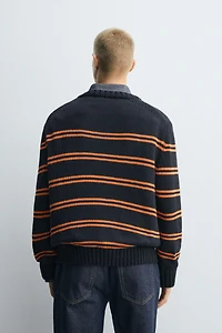JACQUARD STRIPE SWEATER