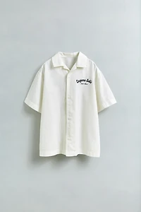 TEXT BOWLING SHIRT