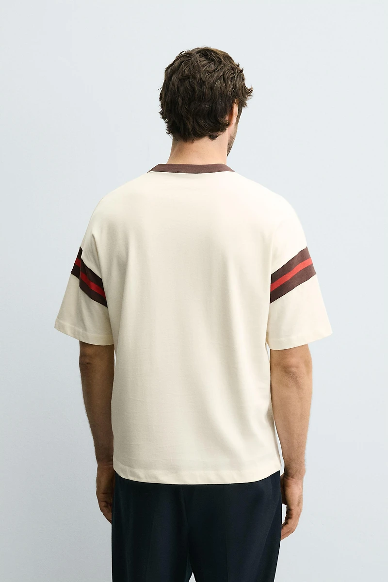 RIB STRIPE T-SHIRT