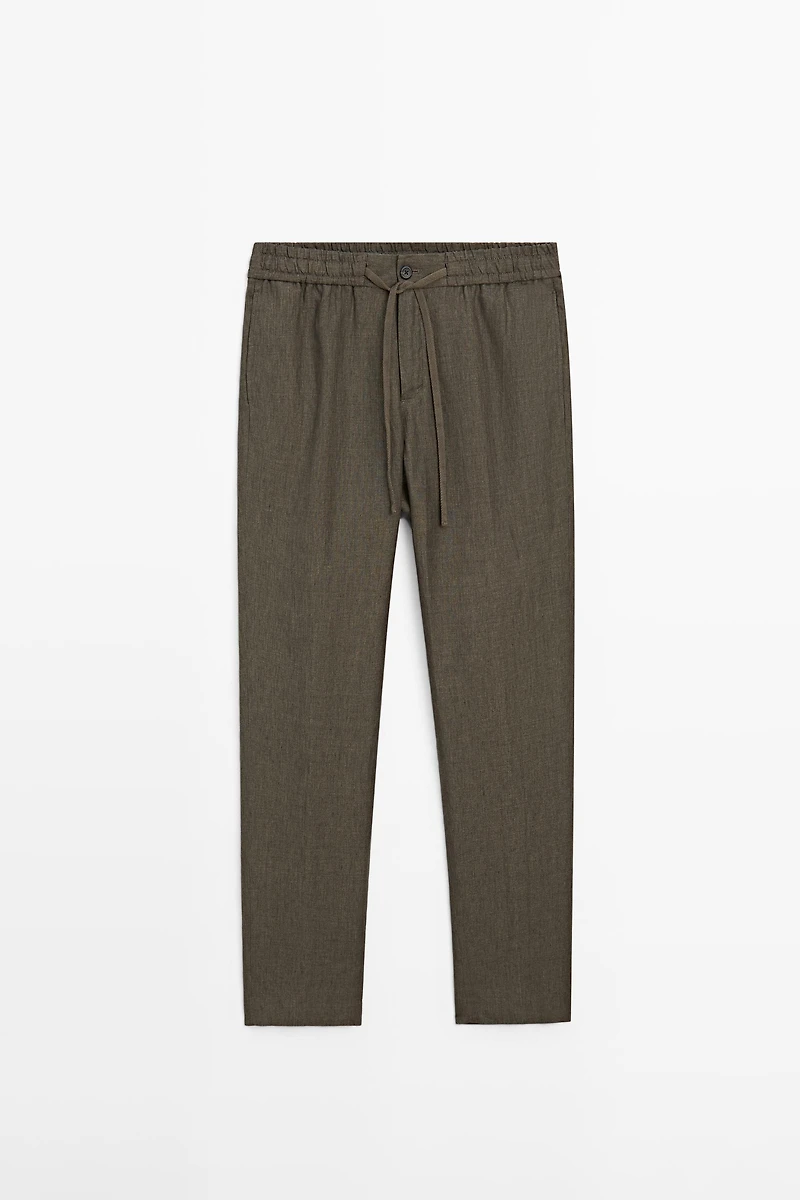 Pantalon de jogging 100 % lin