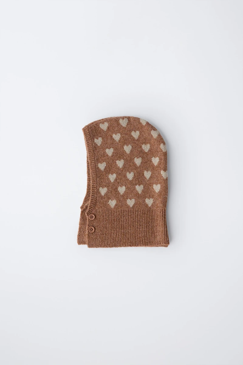 HEART BUTTON BALACLAVA