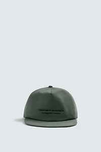 EMBROIDERED FLAT VISOR CAP