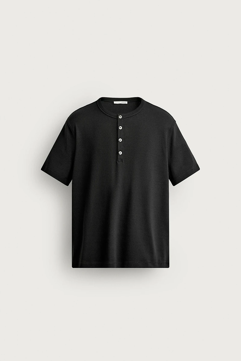 REGULAR FIT HENLEY T-SHIRT