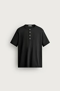 REGULAR FIT HENLEY T-SHIRT