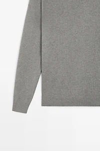Cotton blend knit sweater