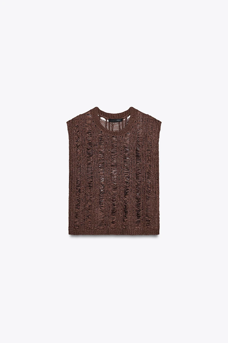 RIBBON KNIT TOP