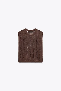 RIBBON KNIT TOP