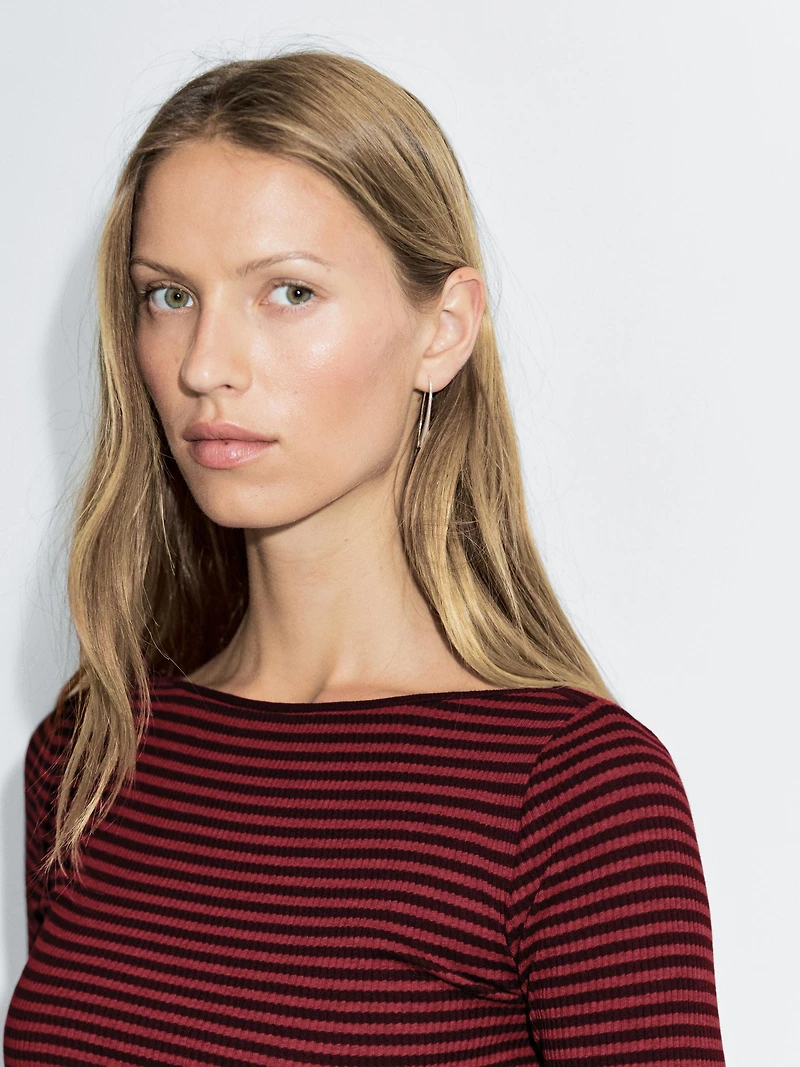 Striped long sleeve T-shirt