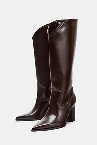 ASYMMETRIC SHAFT COWBOY BOOTS
