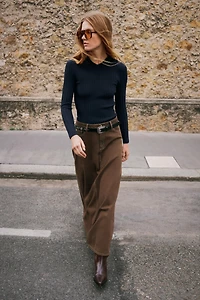 JUPE MIDI EN JEAN Z1975