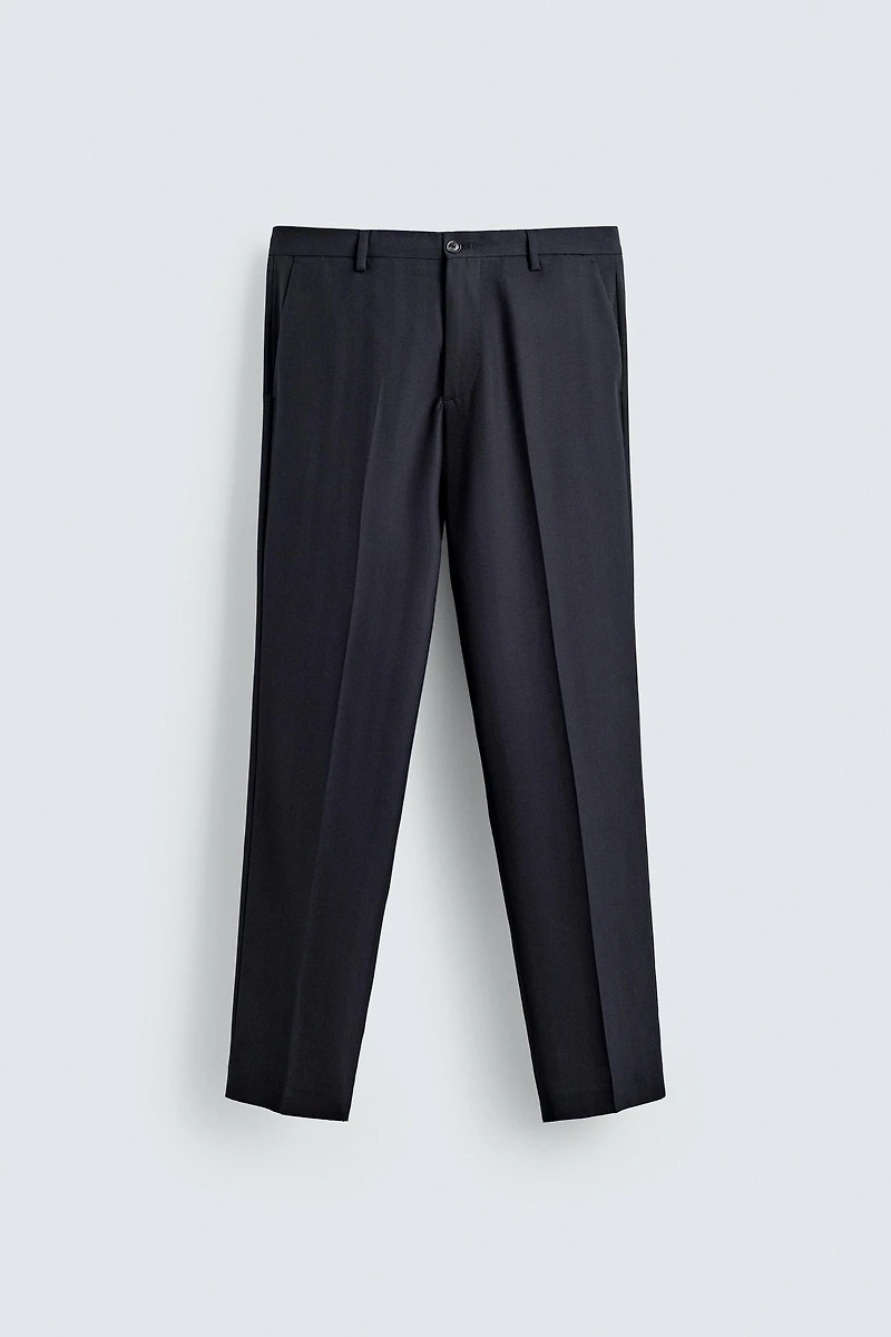 HERRINGBONE SUIT PANTS