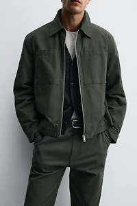 QUILTED POCKET OVERSHIRT