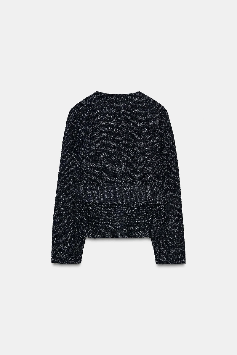 TEXTURED BELTED BLAZER