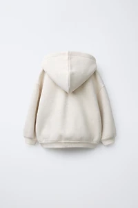 EMBOSSED LOGO ZIP-UP HOODIE