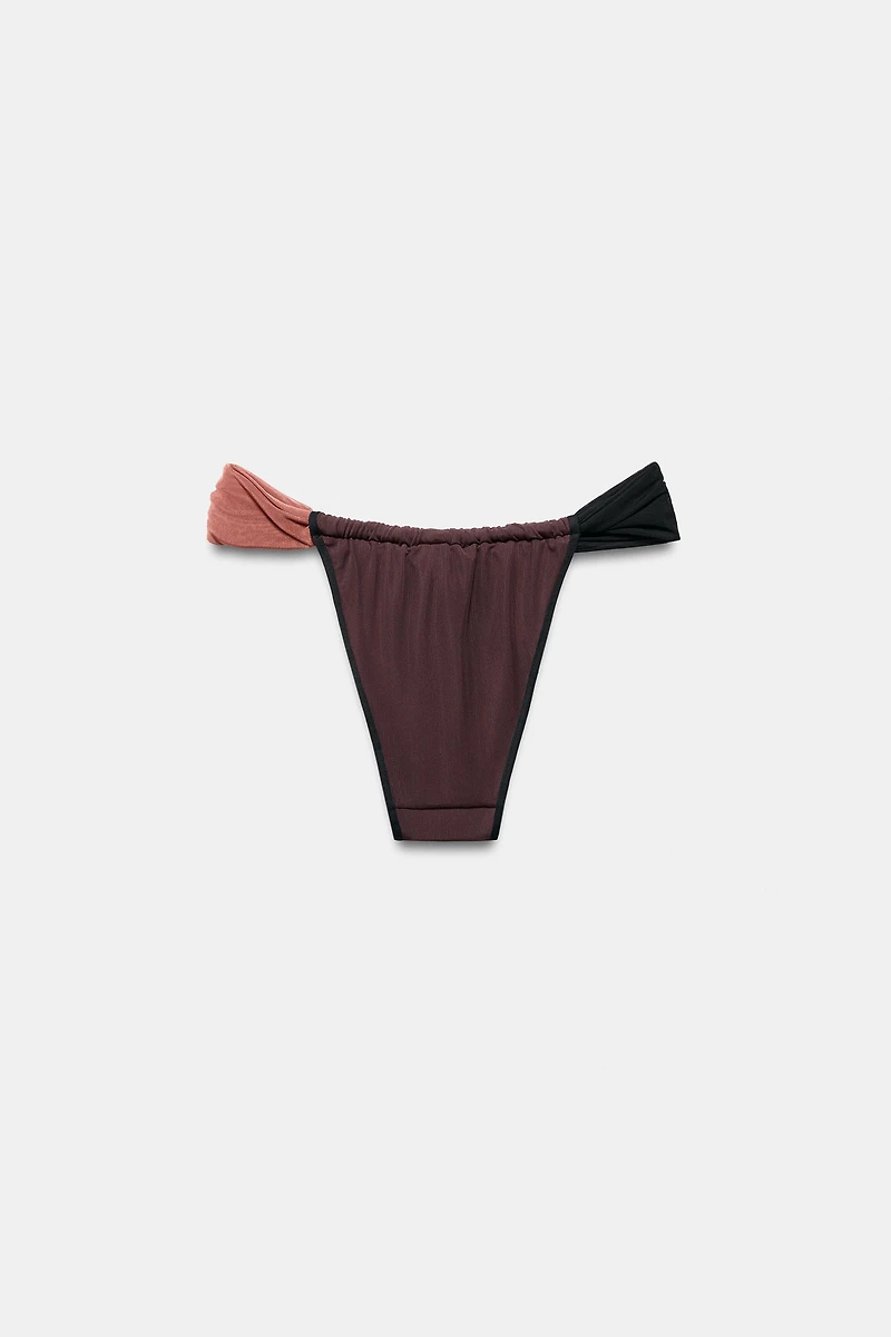 TULLE TRIANGLE BIKINI BOTTOMS