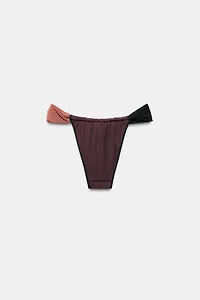 TULLE TRIANGLE BIKINI BOTTOMS