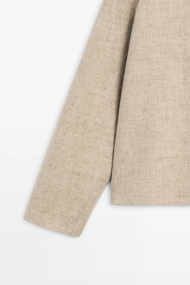 Bomber jacket with flecked detail