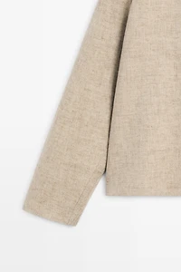 Bomber jacket with flecked detail