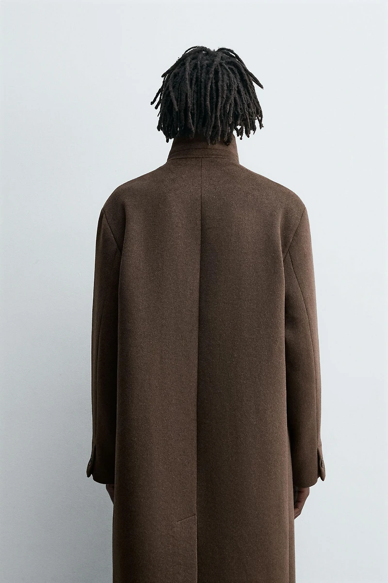 TEXTURED COAT WITH WOOL