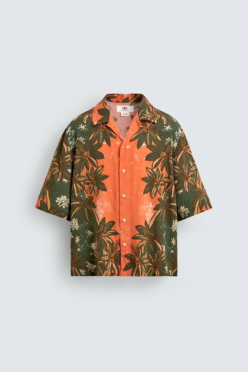 RELAXED FIT FLORAL PRINT SHIRT