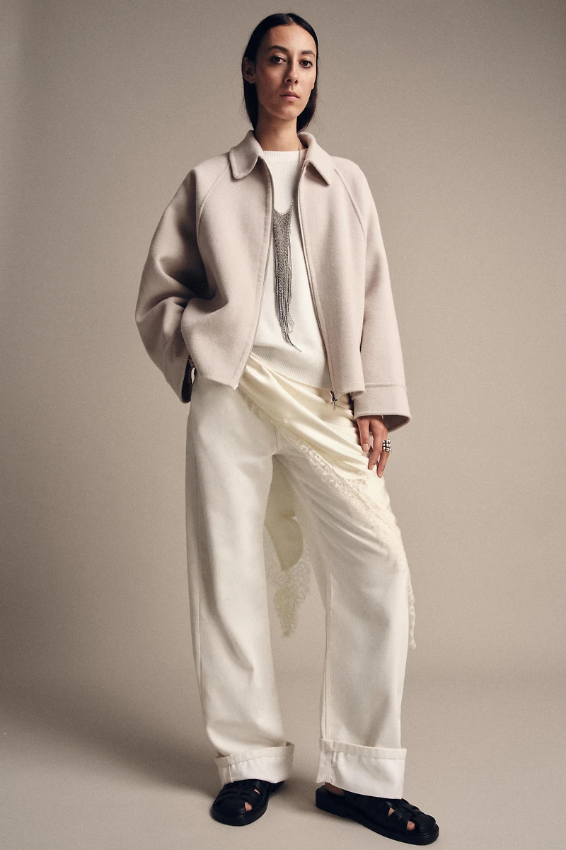 ZW COLLECTION WOOL JACKET WITH ZIP