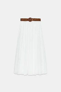 JUPE MI-LONGUE AVEC CEINTURE