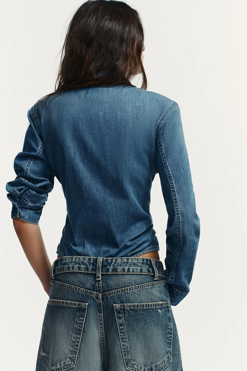 BODY CHEMISE ÉPAULETTES