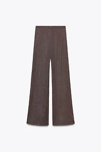 METALLIC THREAD PALAZZO PANTS