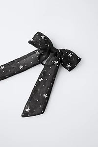 CHOUCHOU À NŒUD EN ORGANZA ET FANTAISIE