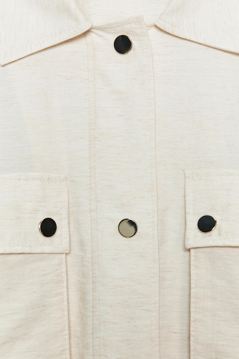 CHEMISE SAFARI COURTE MANCHE RETROUSSÉE