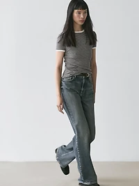 Short sleeve T-shirt with contrast detail