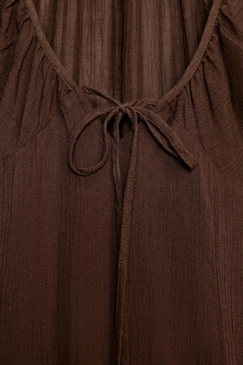 CHIFFON GODET MIDI DRESS