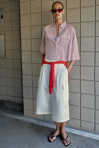 STRIPED LINEN SHIRT