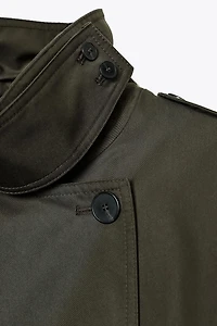 WATER REPELLENT DOUBLE-BREASTED TRENCH COAT ZW COLLECTION