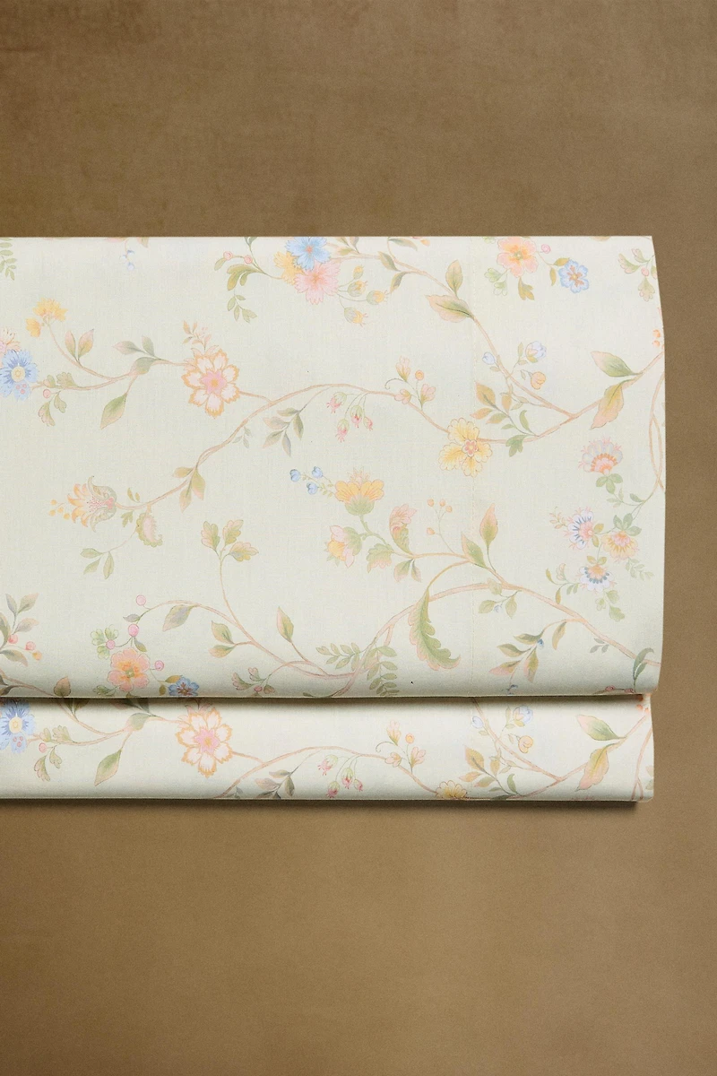 DRAP PLAT IMPRIMÉ FLORAL