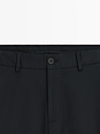 Slim fit textured trousers