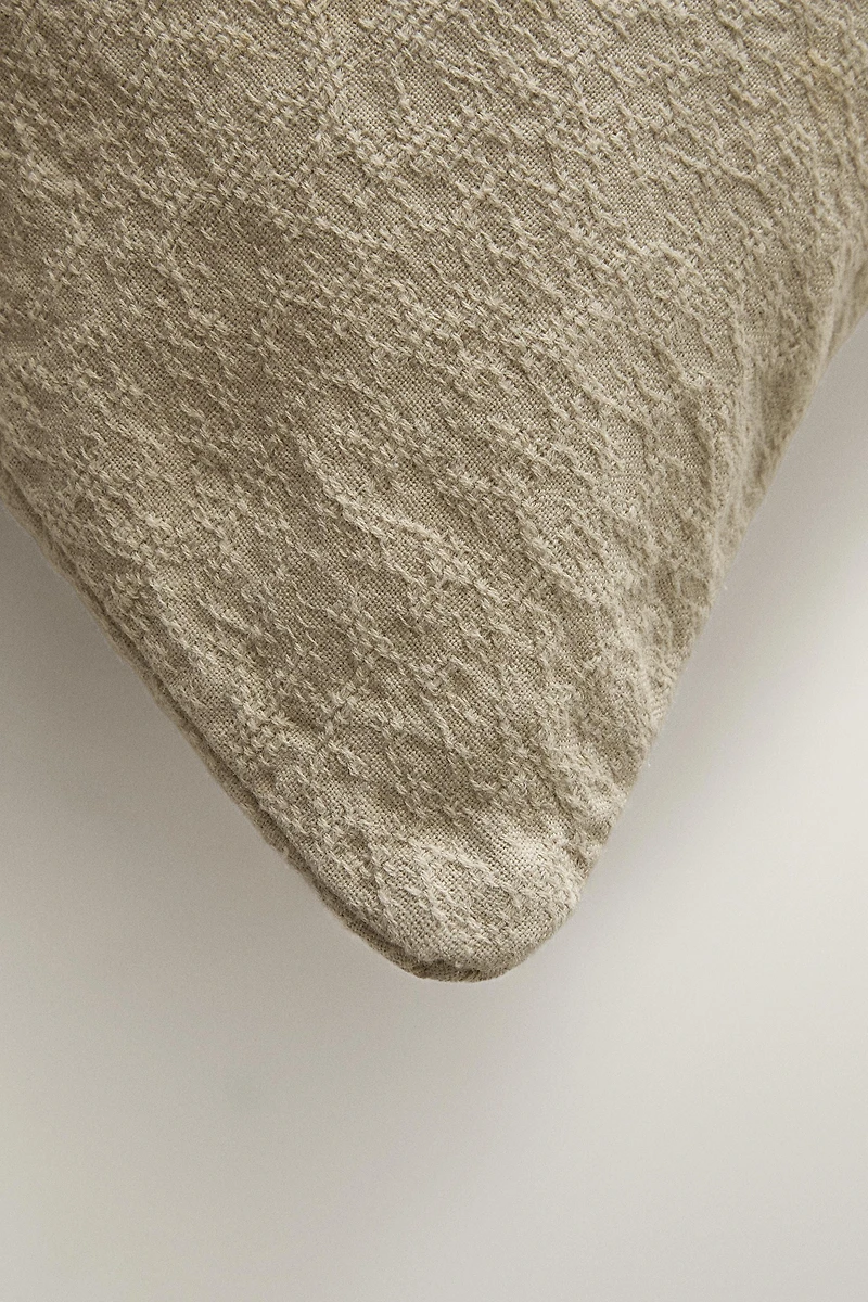 HOUSSE DE COUSSIN COTON JACQUARD