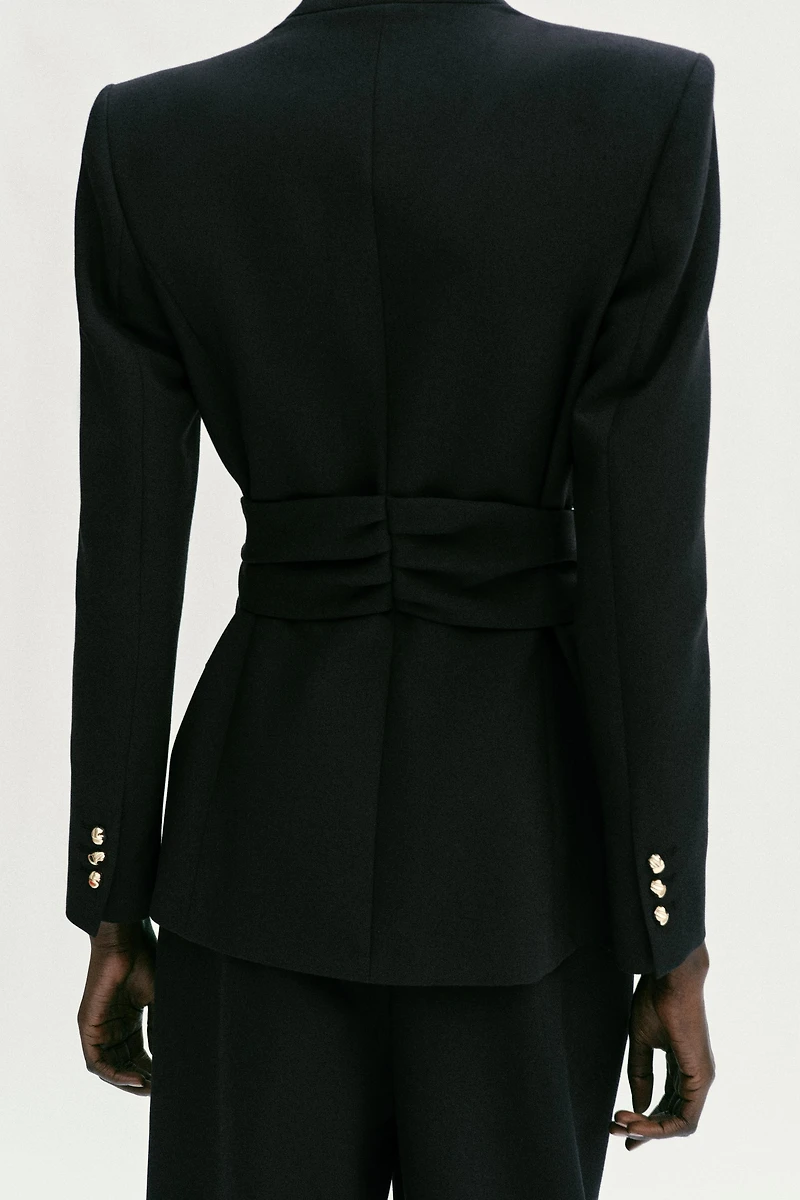 BLAZER CEINTURE BOUCLE DORÉE ENSEMBLE