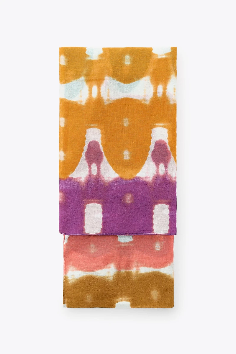 PRINTED SCARF WITH COTTON