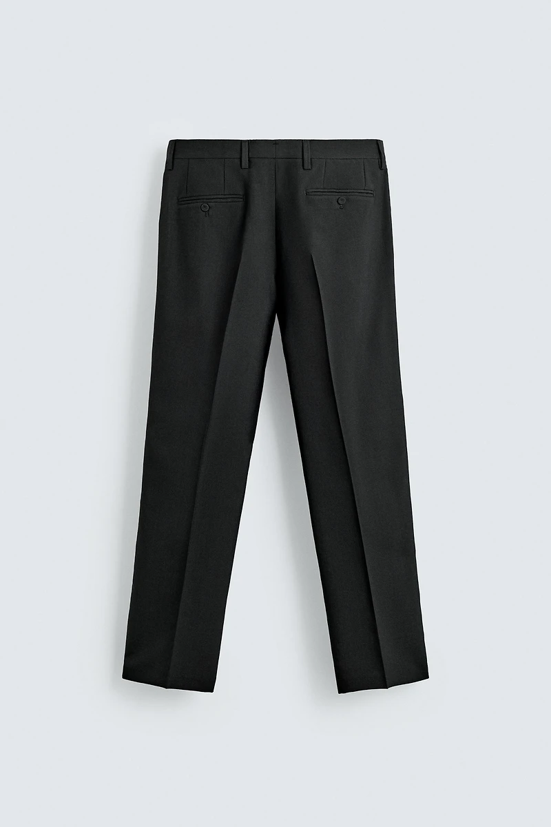 PLEATED SUIT PANTS