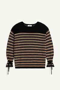 STRIPED LINEN - VISCOSE JUMPER