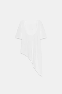 ASYMMETRIC SHORT SLEEVE TOP