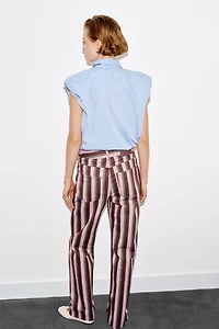 JEAN Z1975 DROIT TAILLE MI-HAUTE À RAYURES