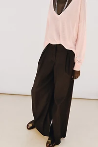 WIDE LEG LINEN PANTS