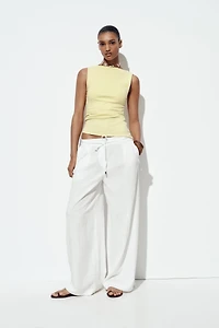 ASYMMETRICAL RUCHED T-SHIRT