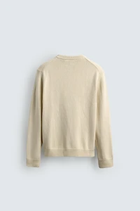 REGULAR FIT COTTON-LINEN CARDIGAN