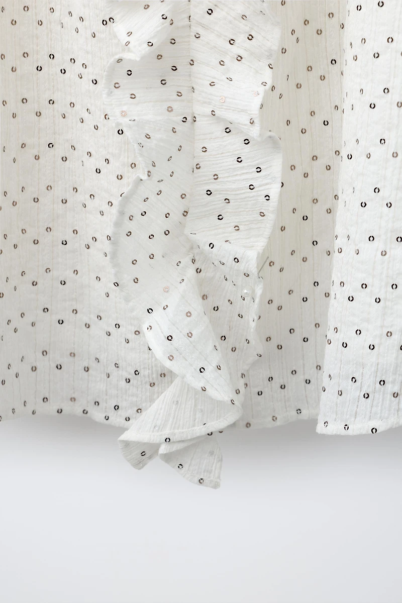 ROBE PAILLETTES VOLANT