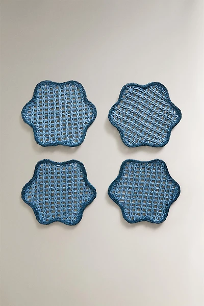 WOVEN PAPER COASTERS (PACK OF 4)