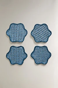WOVEN PAPER COASTERS (PACK OF 4)