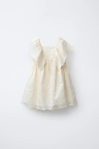 EMBROIDERED BUTTERFLY DRESS
